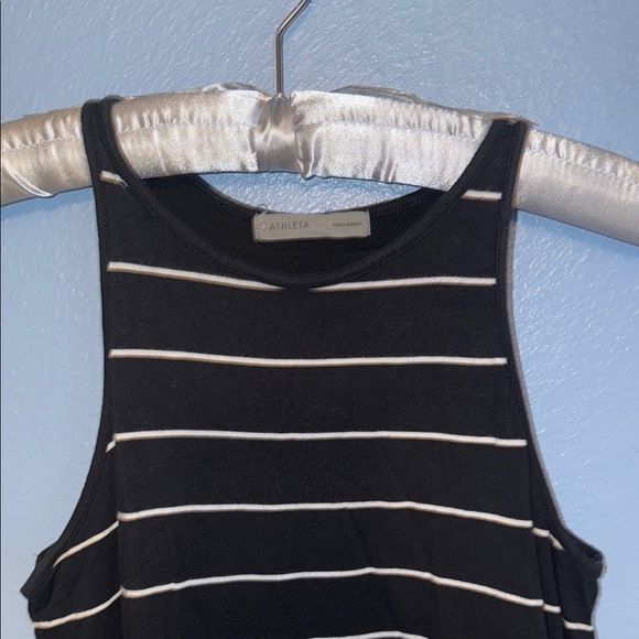 Athleta Black and White Striped Sleeveless Dress - small. HH - Picture 2 of 5